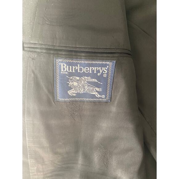 Burberry Blue Label Wool Black Single Breasted Jacket Gold Burberry Buttons 44L - Picture 6 of 7